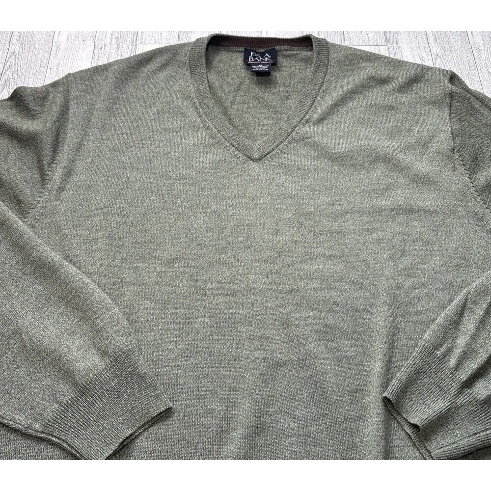 Jos A Bank Merino Wool Sweater Men's Sz XL Green Academia Cozy Grandpa Preppy